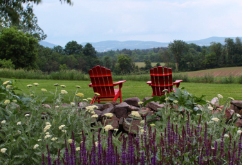 View from the bed and breakfast in Saratoga Springs NY